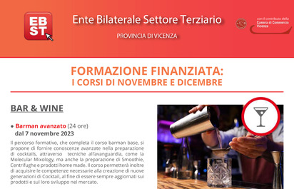 FORMAZIONE FINANZIATA: I CORSI DI NOVEMBRE E DICEM